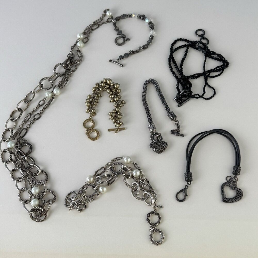 Vintage Premier Designs PD Fashion Jewelry Lot 6 Bracelets & 1 Necklace